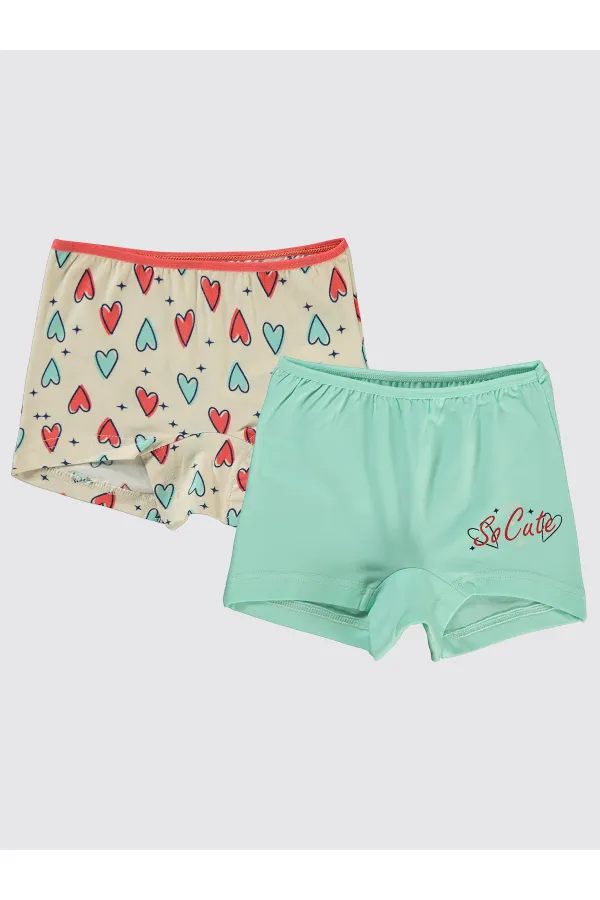 Kız Çocuk Boxer 2-9 Yaş Standart - Paket