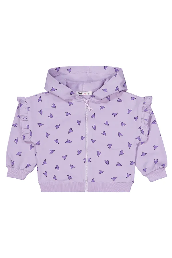 Ensemble de survêtement pour filles de 2 à 5 ans, lilas - Emballage