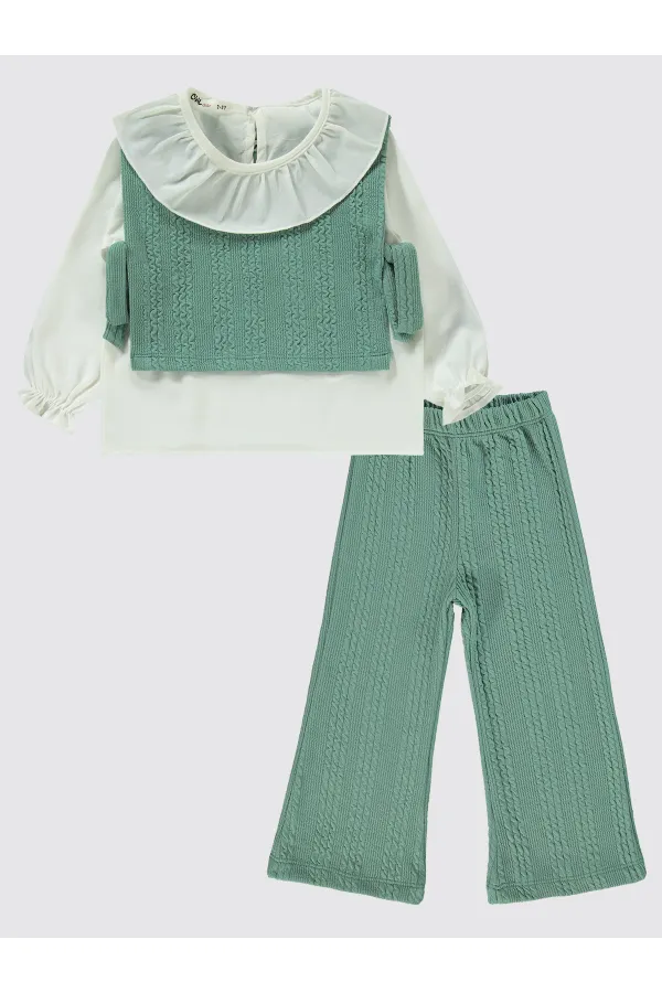 Ensemble vert pour filles de 2 à 5 ans - Emballage