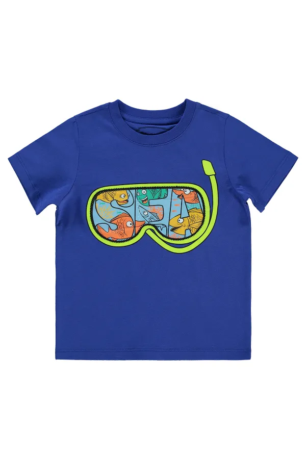 Boys T-Shirt 2-5 Years Old Light Navy Blue - Package