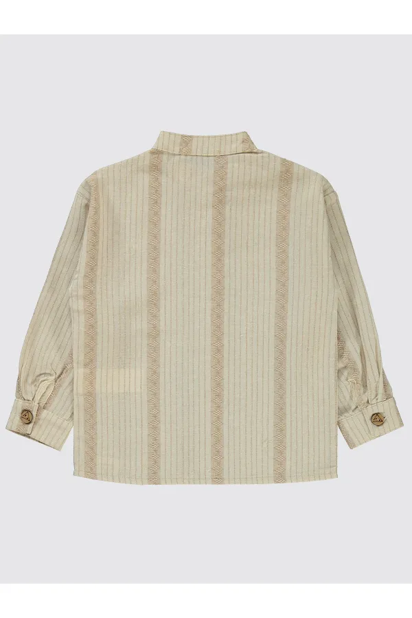 Erkek Çocuk Gömlek 2-5 Yaş Taş Rengi - Paket