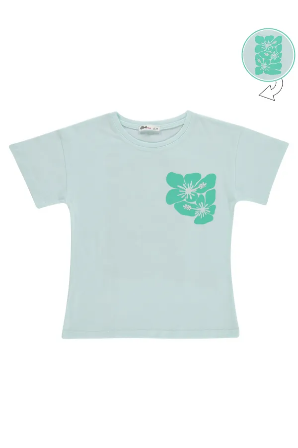Kız Çocuk Tişört 6-9 Yaş Açık Mint - Paket