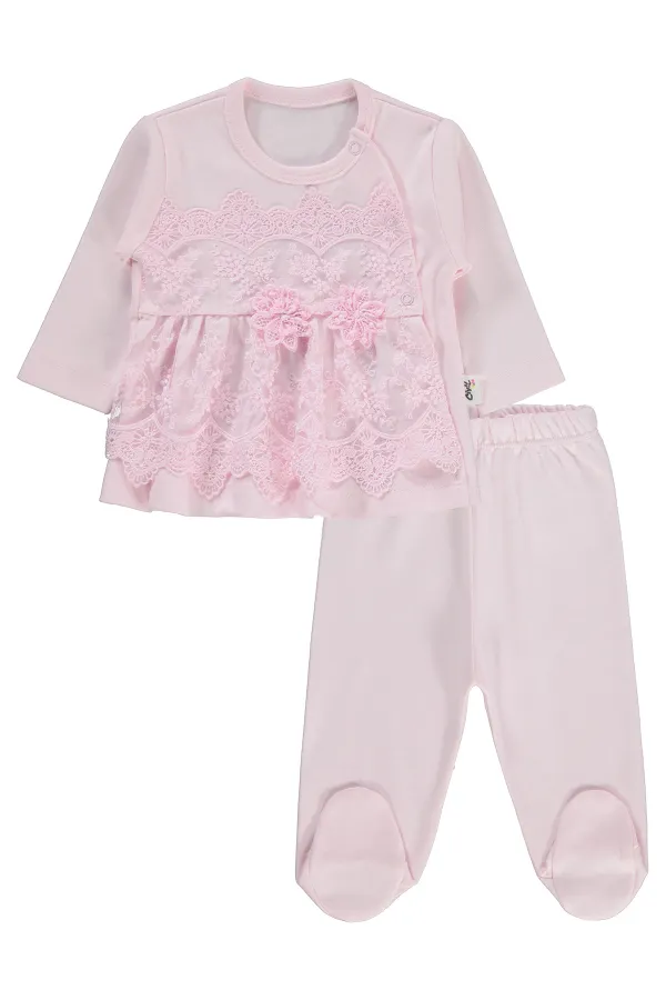 Bebek Pijama Takımı 0-24 Ay Pembe - Paket