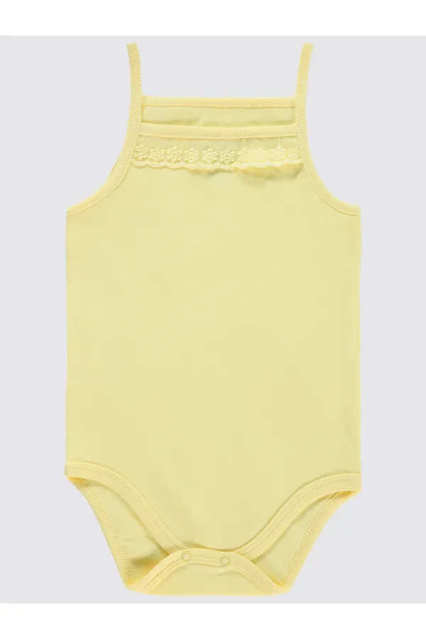 Bebek Çıtçıtlı Badi 30-36 Ay Sarı - Paket