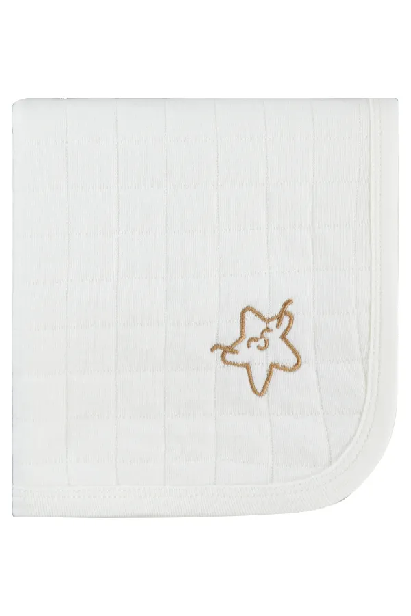 Ensemble couverture et lange pour bébé 0-24 mois, écru - Emballage