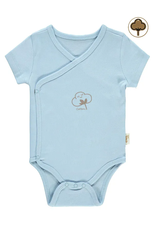 Bebek Çıtçıtlı Badi 0-24 Ay Mavi - Paket