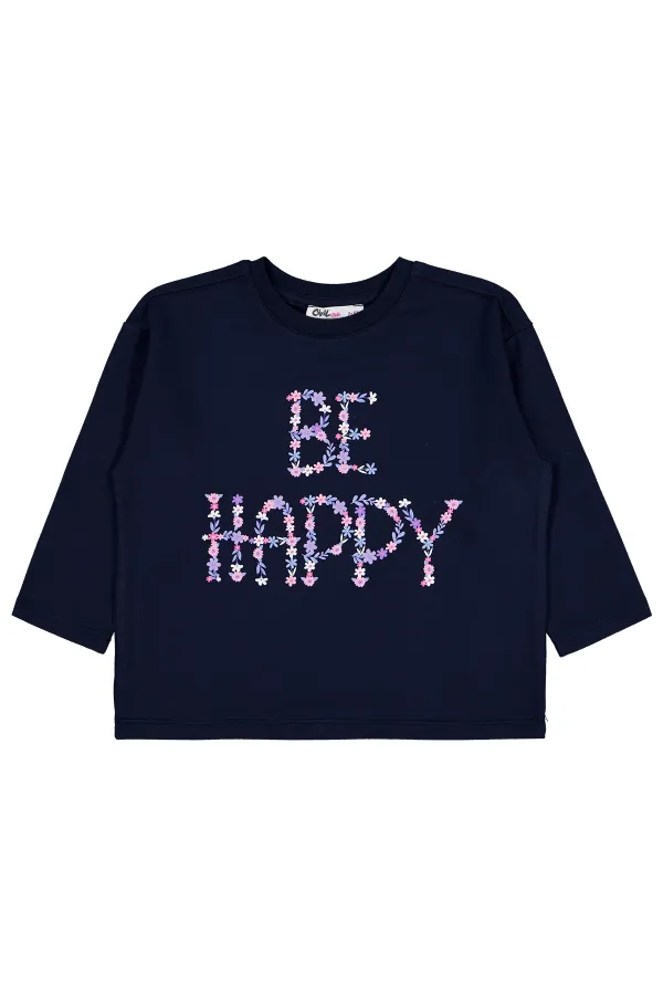 Kız Çocuk Sweatshirt 2-5 Yaş Lacivert - Paket