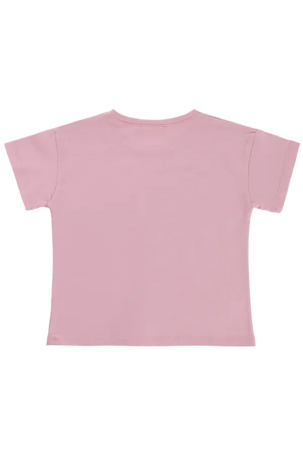 Kız Çocuk Tişört 2-5 Yaş Koyu Pembe - Paket