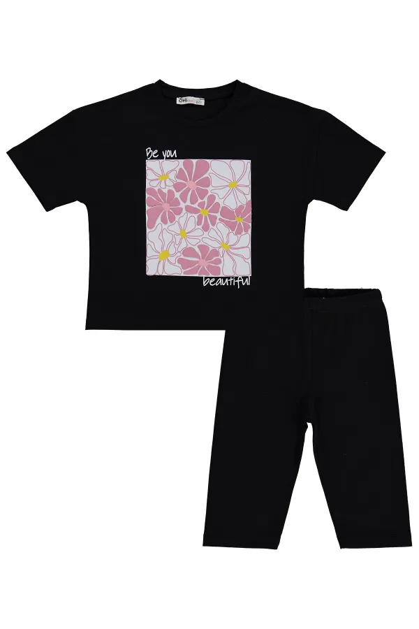 Kız Çocuk Takım 6-9 Yaş Siyah-Siyah - Paket