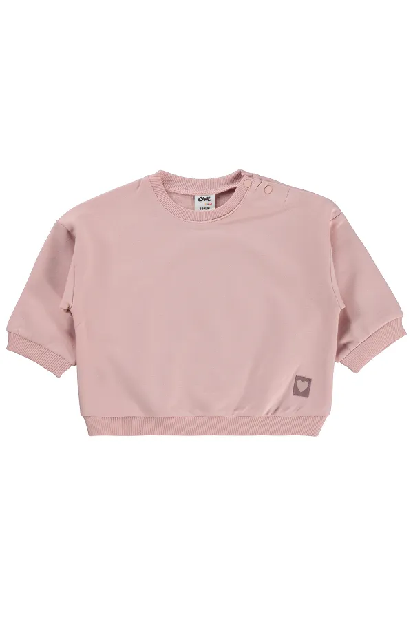 Bebek Sweatshirt 0-24 Ay Pudra Pembesi - Paket