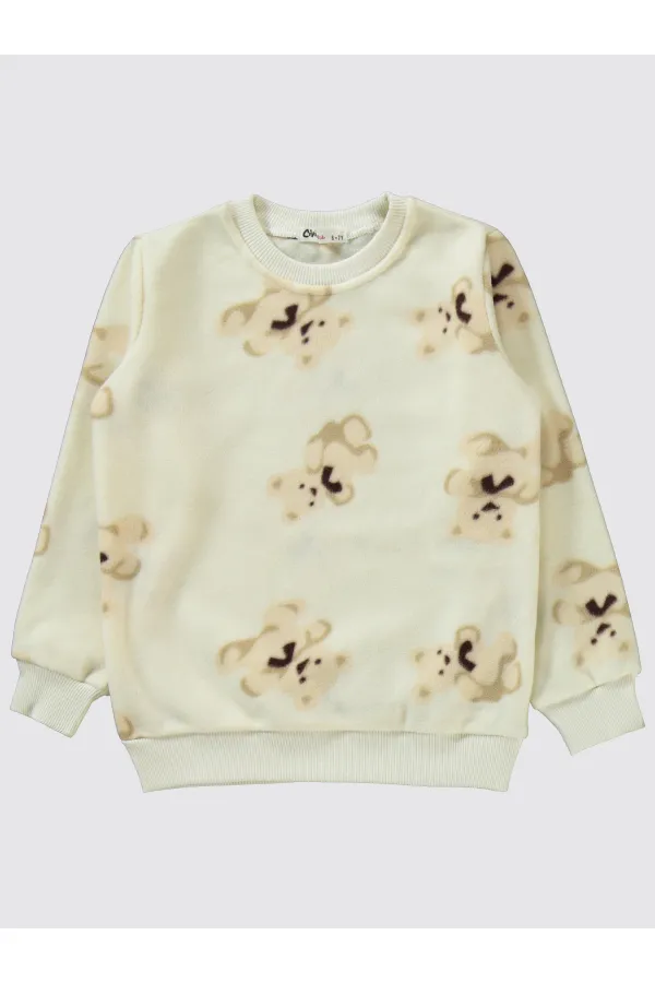 Kız Çocuk Pijama Takımı 10-13 Yaş Tebeşir - Paket