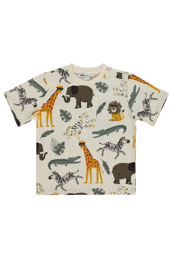 T-shirt garçon, 2-5 ans, blanc cassé - Lot T-shirt garçon, 2-5 ans, blanc cassé - Lot