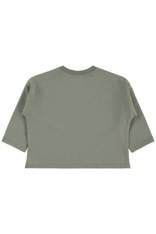 Bebek Sweatshirt 0-24 Ay Haki - Paket