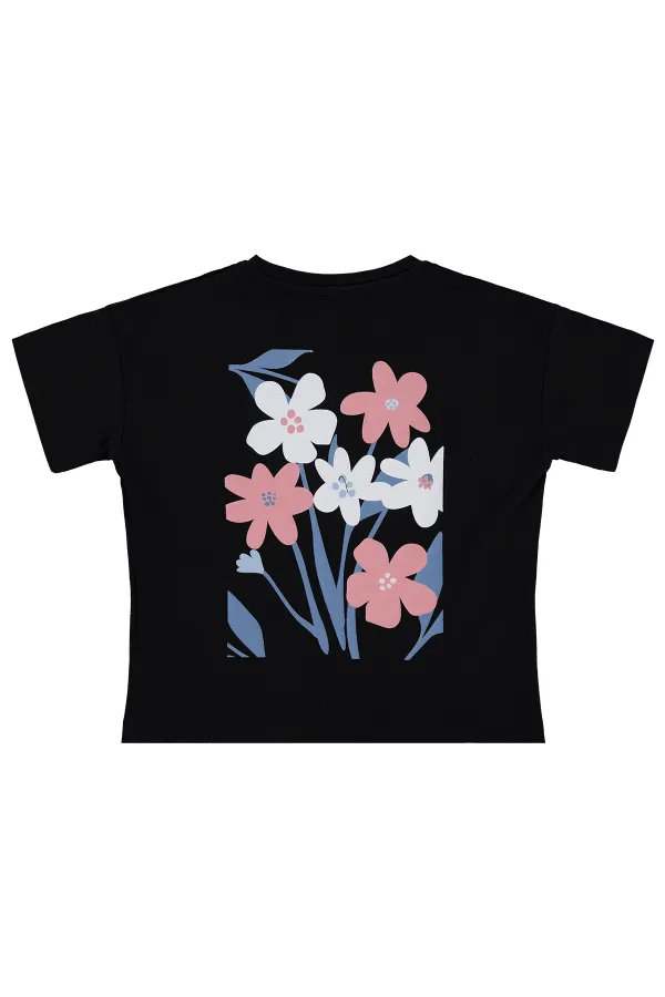 Lot de t-shirts noirs pour filles, 2-5 ans