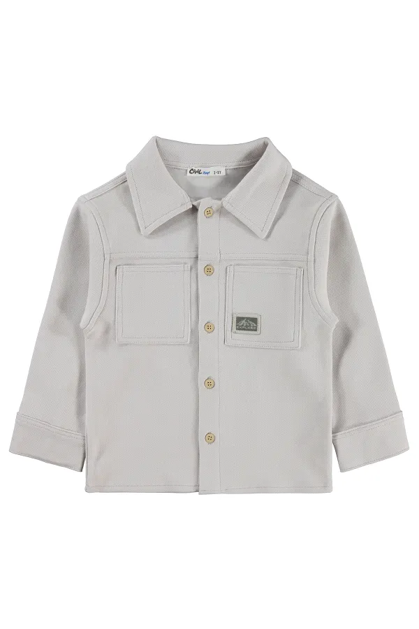 Erkek Çocuk Gömlek 2-5 Yaş Koyu Taş Rengi - Paket