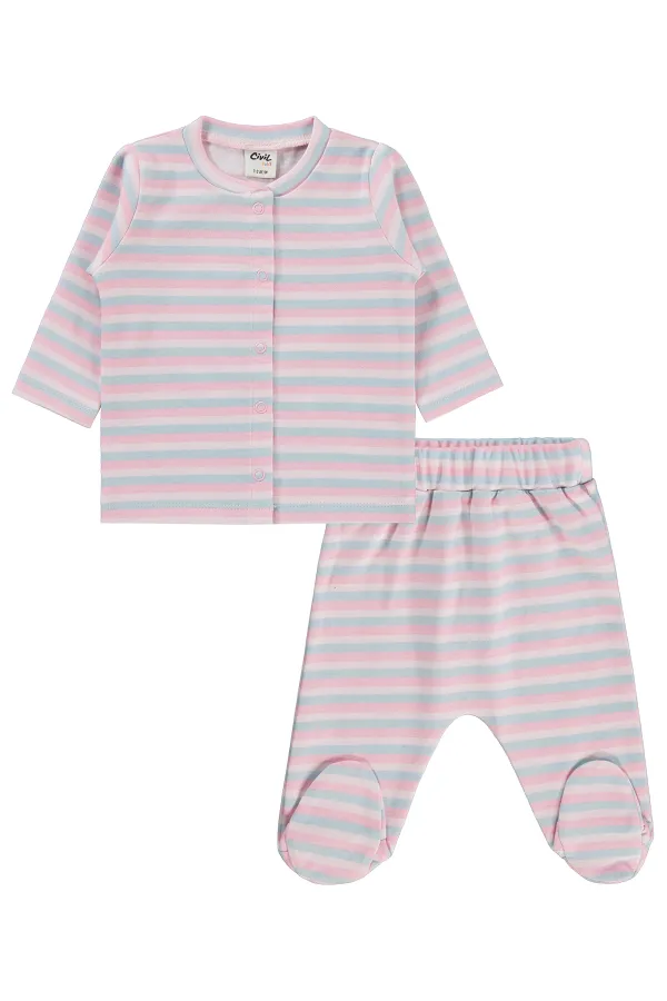Bebek Pijama Takımı 0-24 Ay Ekru - Paket