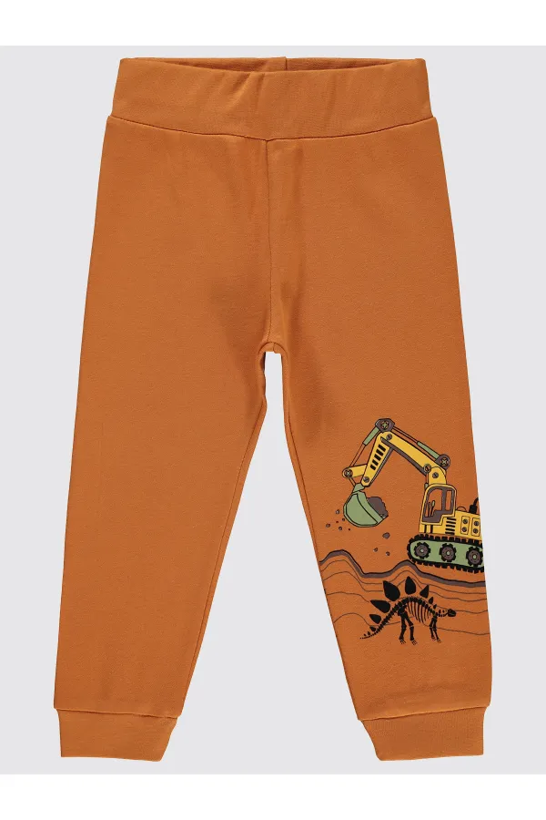 Erkek Çocuk Eşofman Altı 2-5 Yaş Koyu Oranj - Paket