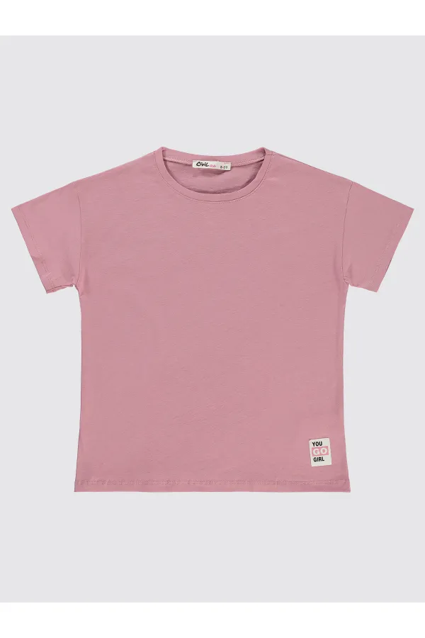 Girl's T-Shirt 10-13 Years Old Cosmetic Pink - Package