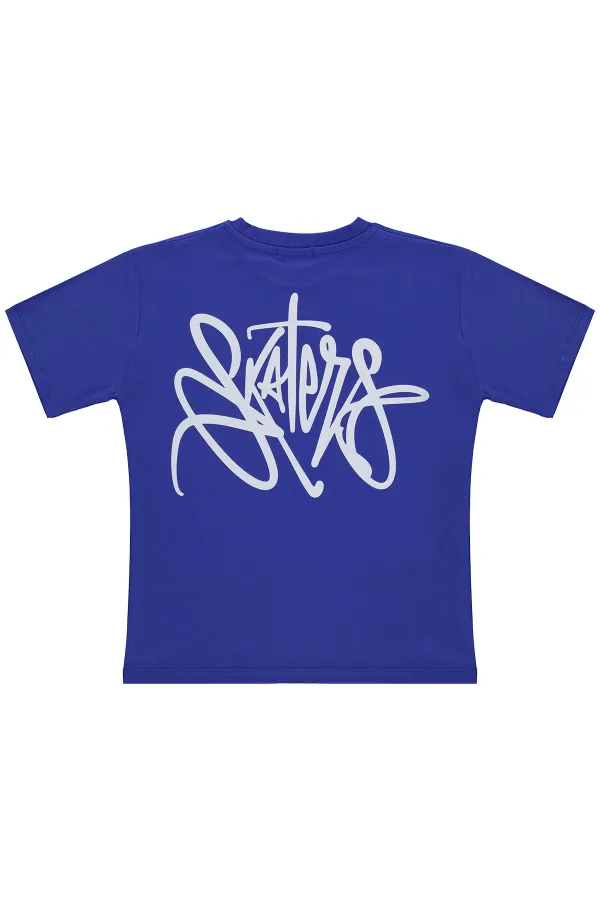 T-shirt garçon, 10-13 ans, bleu marine - Lot