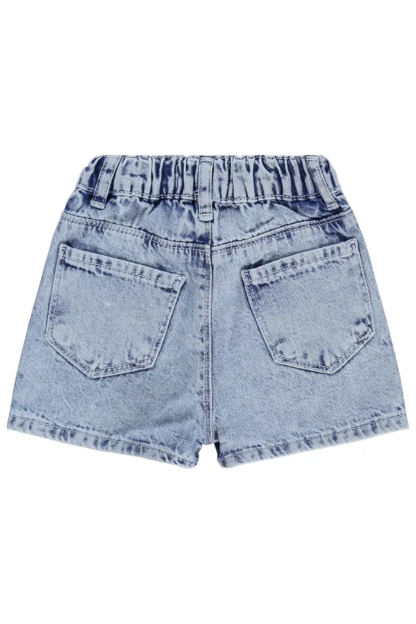 Kız Çocuk Şort 2-5 Yaş Mavi - Paket