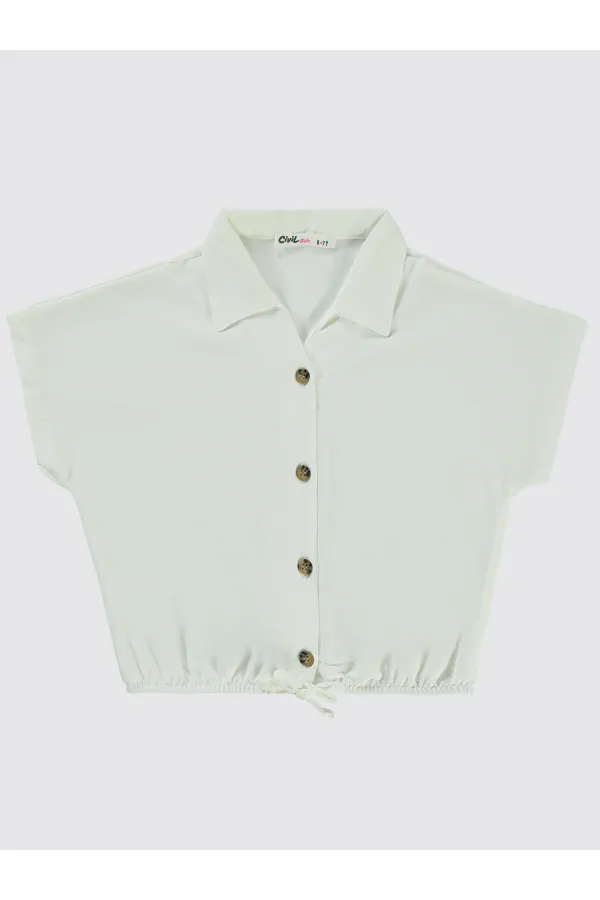 Girl's Shirt 6-9 Years Old Ecru - Package
