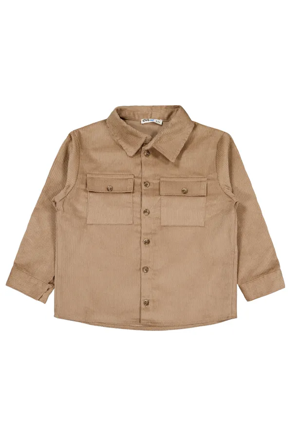 Chemise garçon 6-9 ans en vison - Emballage