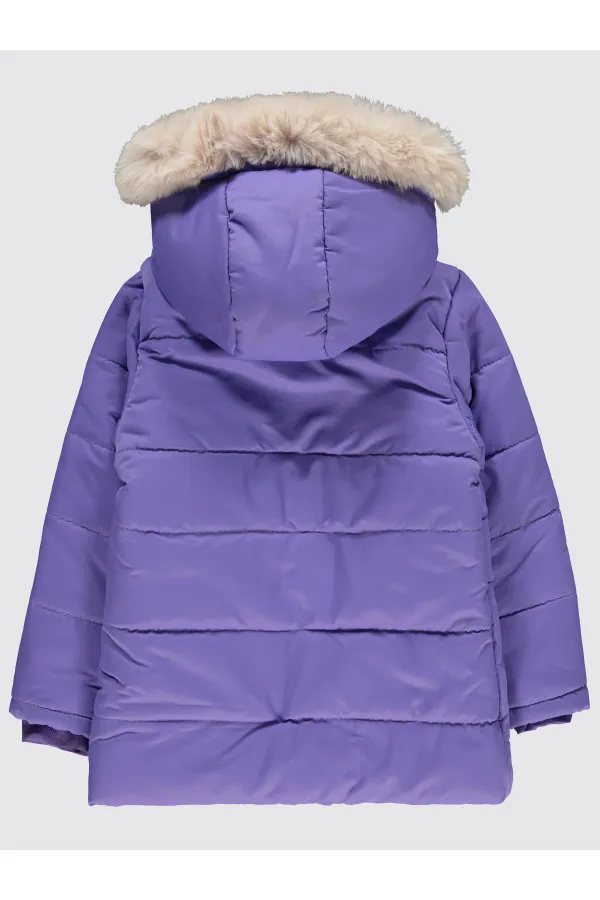 Kız Çocuk Mont 6-9 Yaş Lila - Paket