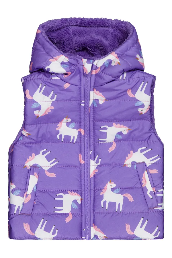Kız Çocuk Yelek 2-5 Yaş Mor - Paket