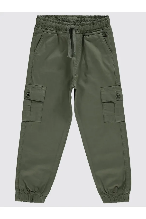 Pantalon garçon 10-13 ans, vert amande - Lot