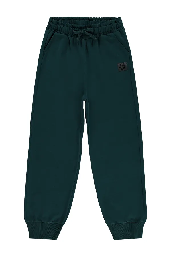 Pantalon de survêtement garçon 6-9 ans Vert mousse foncé - Lot