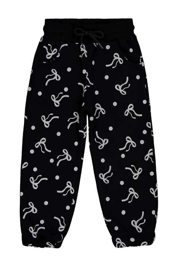 Girls Tracksuit Bottoms 2-5 Years Old Black - Pack