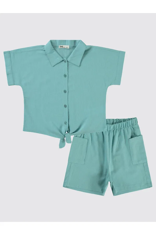 Kız Çocuk Takım 6-9 Yaş Çağla Yeşili - Paket