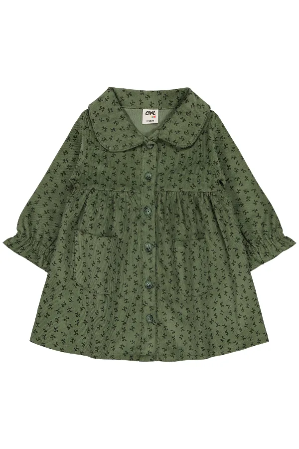 Bebek Jile ve Elbise 0-24 Ay Haki - Paket