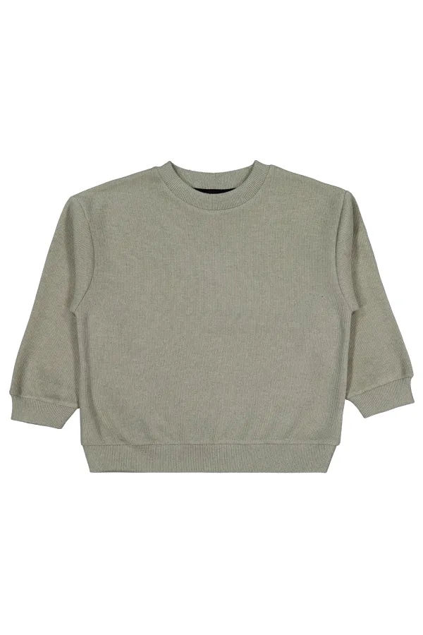 Sweat-shirt garçon 2-5 ans kaki clair - Emballage Sweat-shirt garçon 2-5 ans kaki clair - Emballage