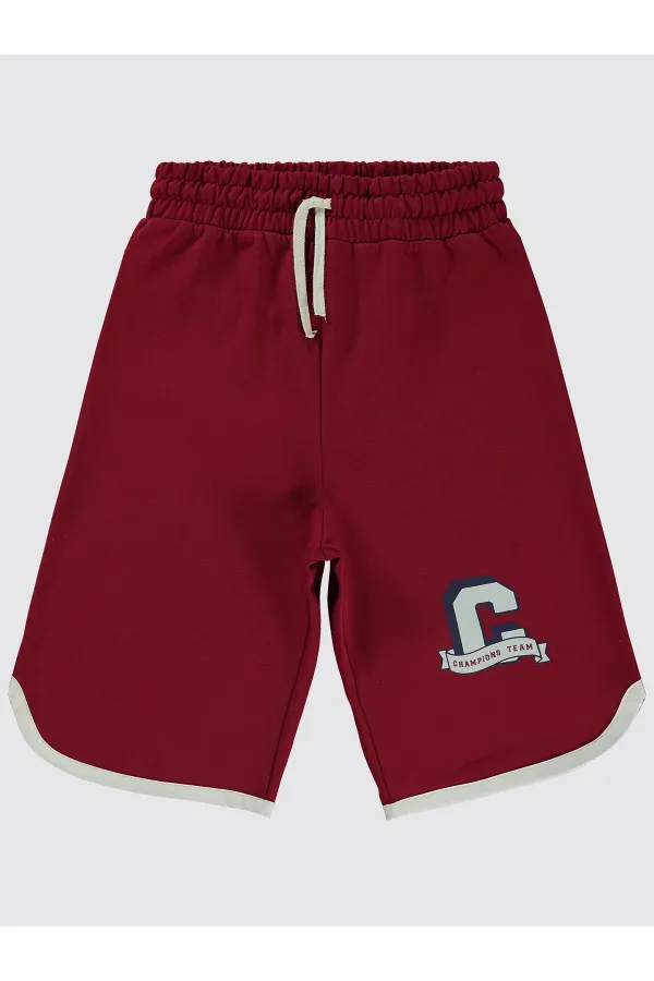 Erkek Çocuk Kapri 10-13 Yaş Bordo - Paket