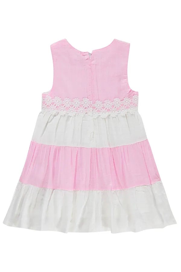 Kız Çocuk Jile ve Elbise 2-5 Yaş Pembe-Beyaz - Paket