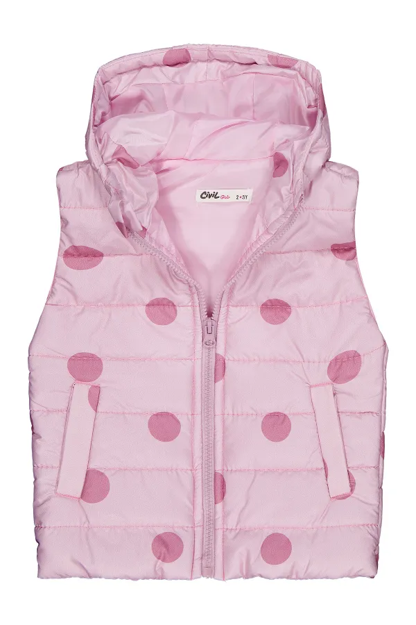 Kız Çocuk Yelek 2-5 Yaş Pudra - Paket