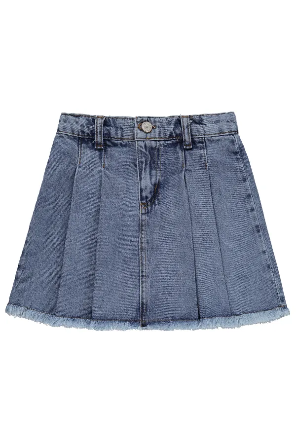 Girls' Skirt, Ages 6-9, Blue - Package