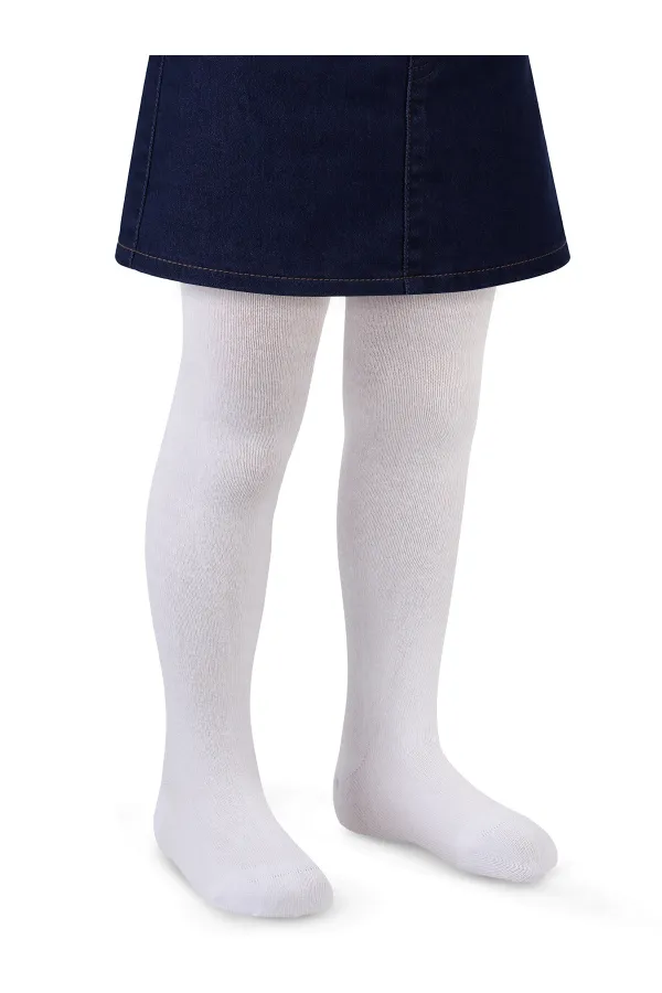 Collants blancs pour filles, 2-9 ans - Lot