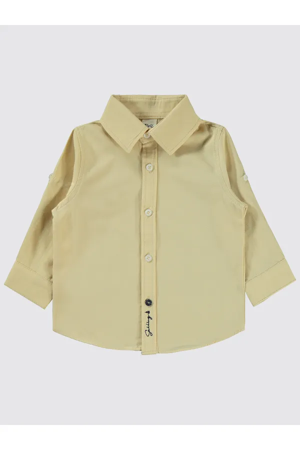 Bebek Gömlek 0-24 Ay Sütlükahve - Paket