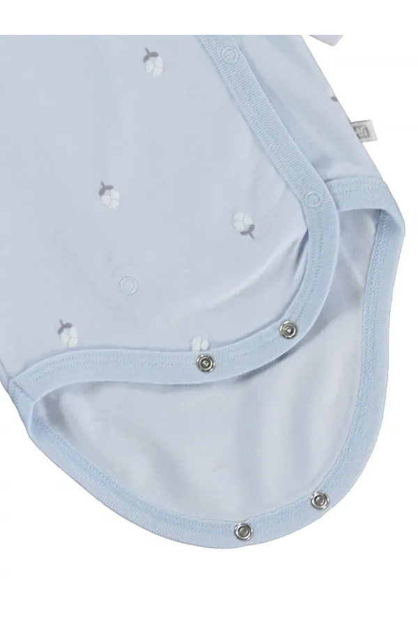 Body bébé à boutons-pression 0-24 mois bleu - Emballage Body bébé à boutons-pression 0-24 mois bleu - Emballage