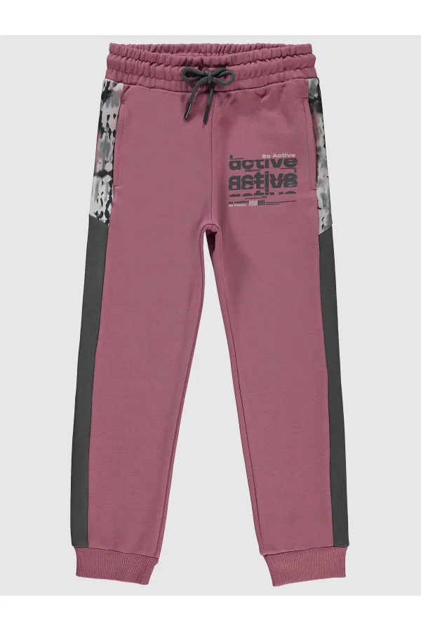 Bas de survêtement fille 10-13 ans, couleur brique pâle - Lot