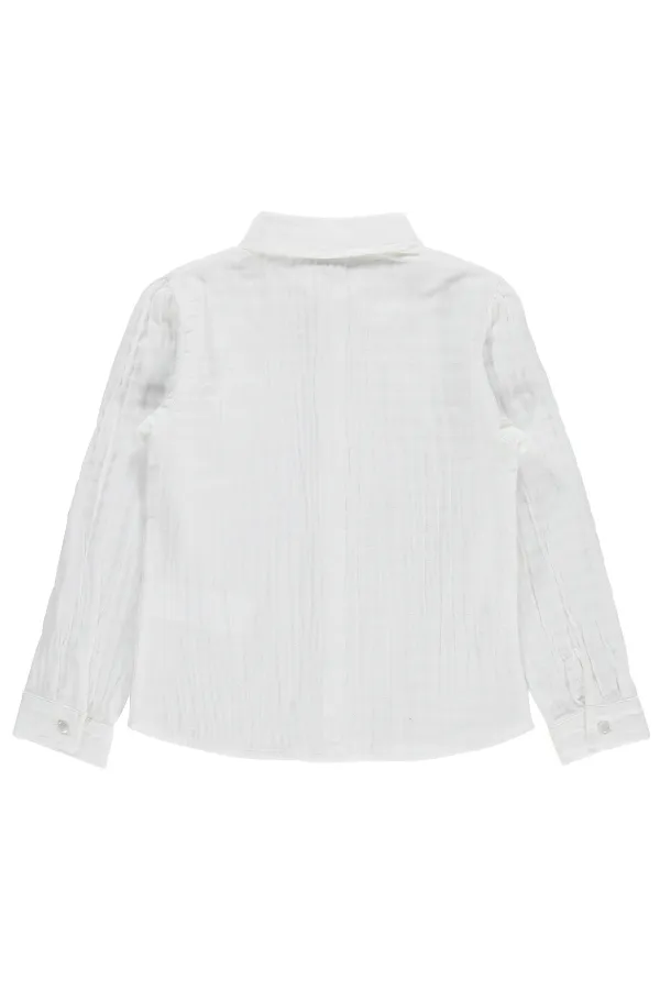 T-shirt pour fille, 6-9 ans, blanc cassé - Emballage