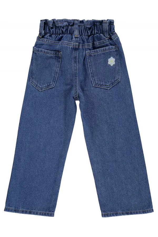 Girls' Denim Trousers, Ages 2-5, Blue - Pack