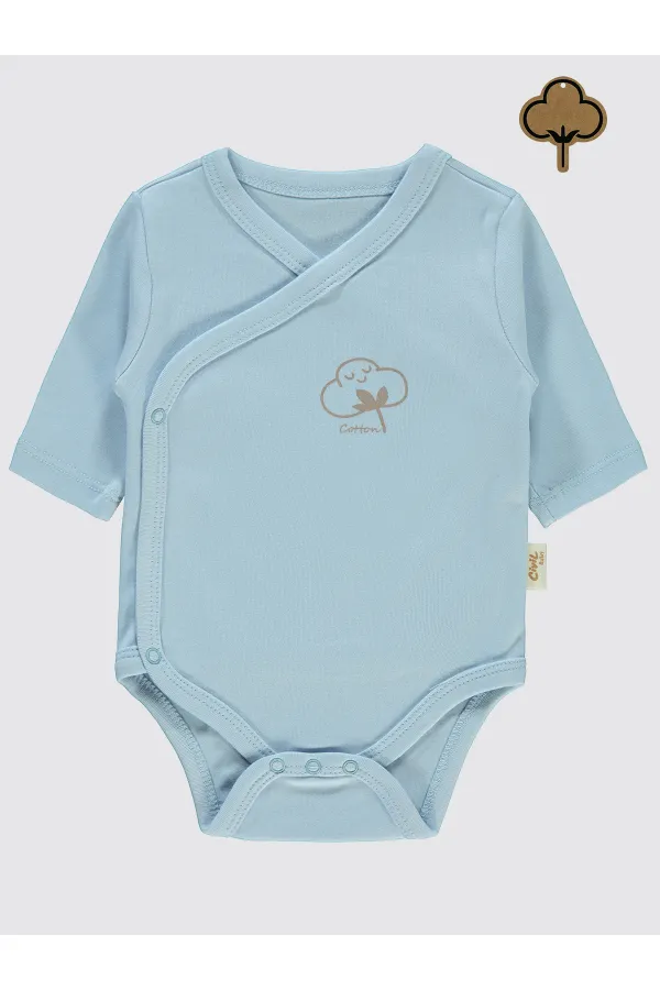 Bebek Çıtçıtlı Tulum 0-24 Ay Mavi - Paket Civil
