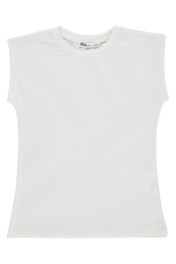 T-shirt pour fille, 10-13 ans, bleu - Lot