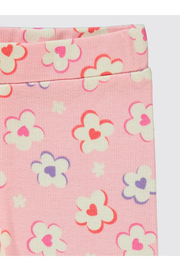 Kız Çocuk Tayt 2-5 Yaş Pembe Şerbet - Paket