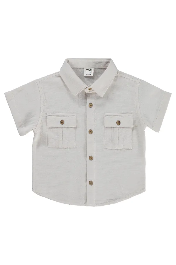 Baby Shirt 0-24 Months Beige - Pack
