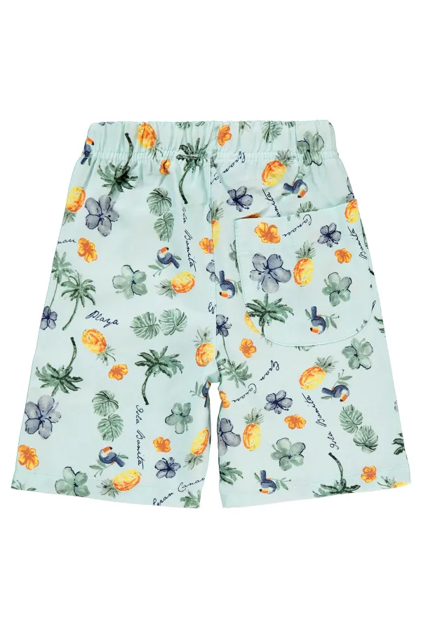 Shorty garçon 2-5 ans menthe - Emballage