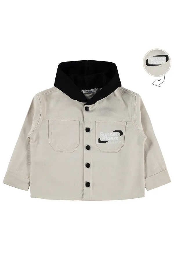 Boys' Shirt, Ages 2-5, Dark Stone Color - Package